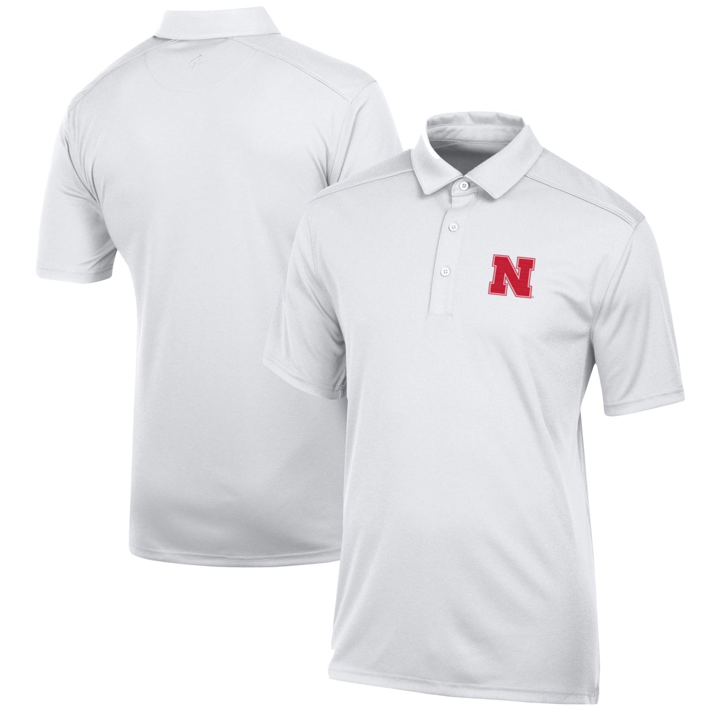 Men's White Nebraska Huskers Classic Jacquard Polo