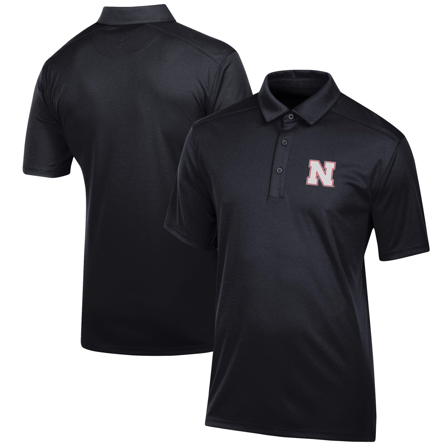 Men's Black Nebraska Huskers Classic Jacquard Polo