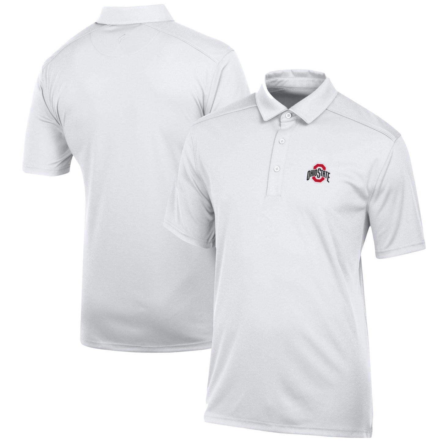 Men's White Ohio State Buckeyes Classic Jacquard Polo