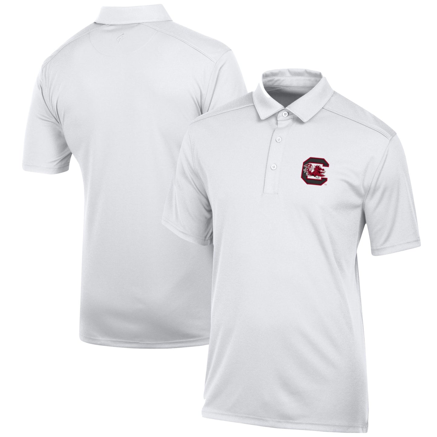 Men's White South Carolina Gamecocks Classic Jacquard Polo