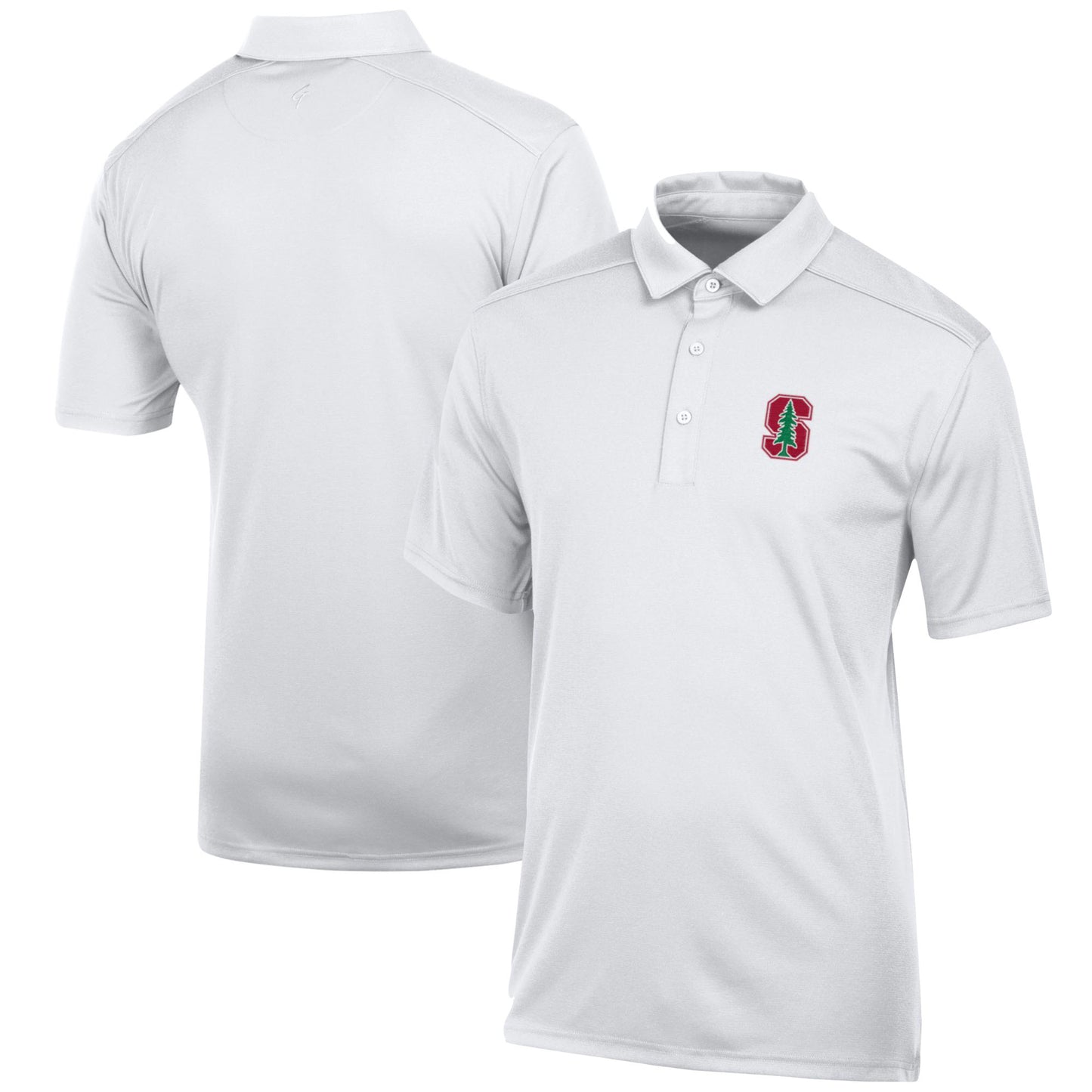 Men's White Stanford Cardinal Classic Jacquard Polo