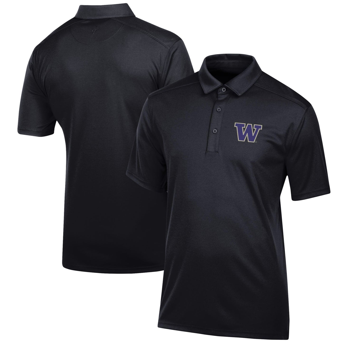 Men's Black Washington Huskies Classic Jacquard Polo