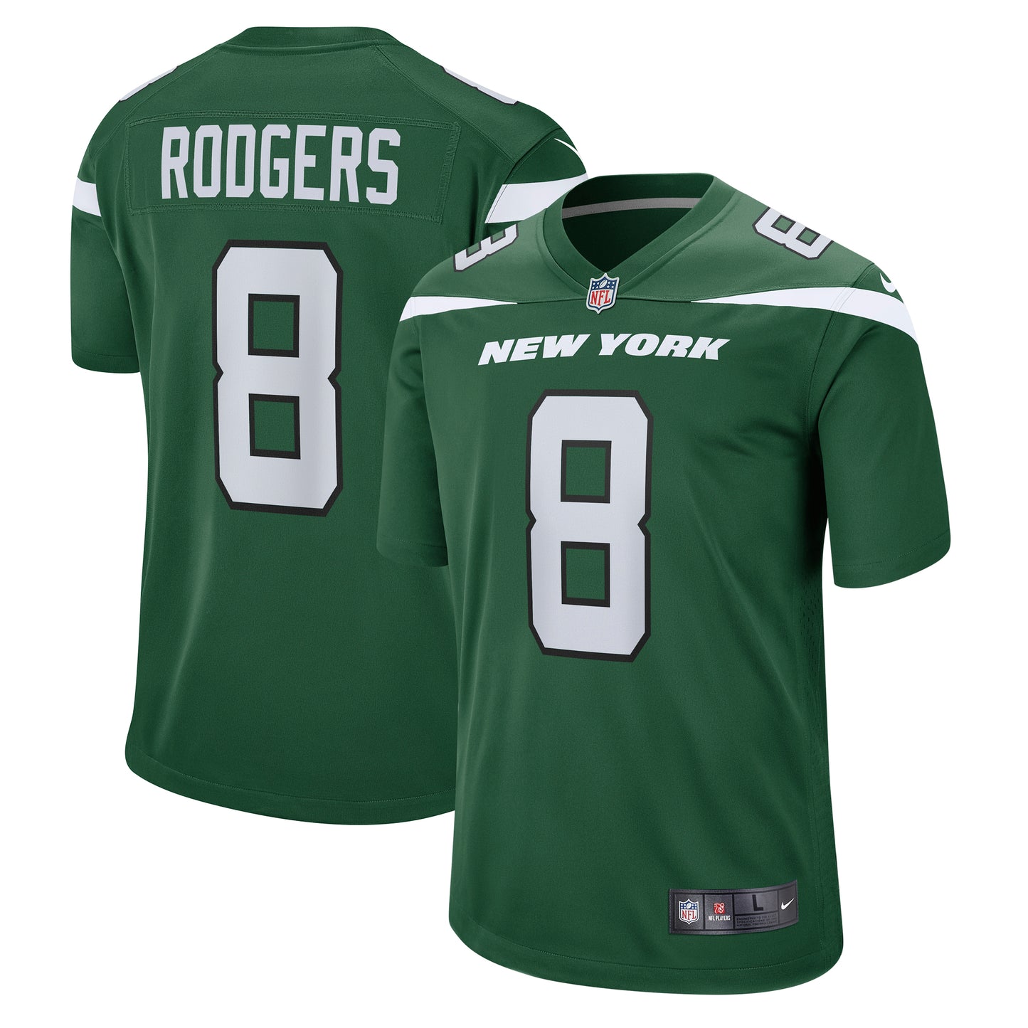 Youth Nike Aaron Rodgers Gotham Green New York Jets Game Jersey