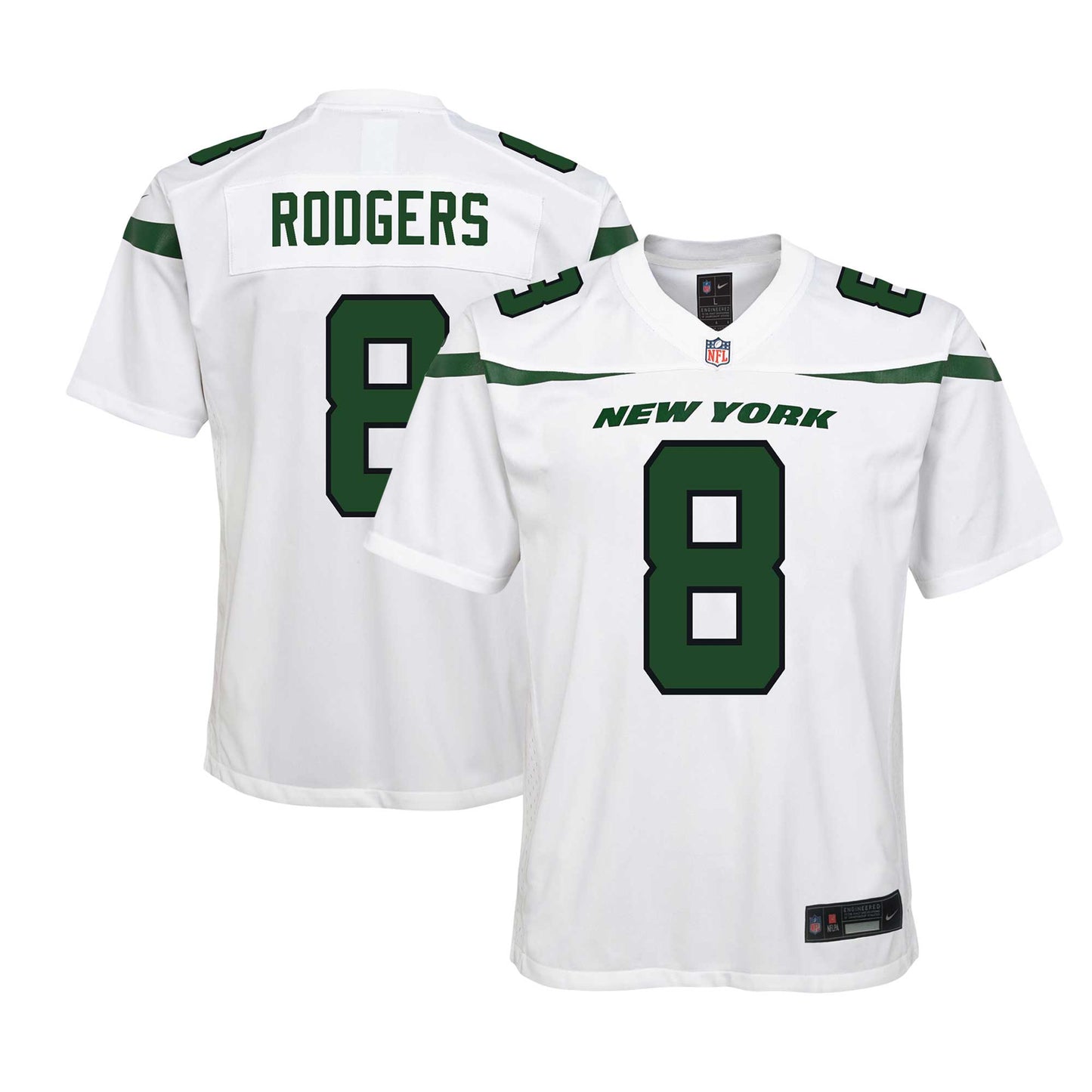 Youth Nike Aaron Rodgers White New York Jets Game Jersey