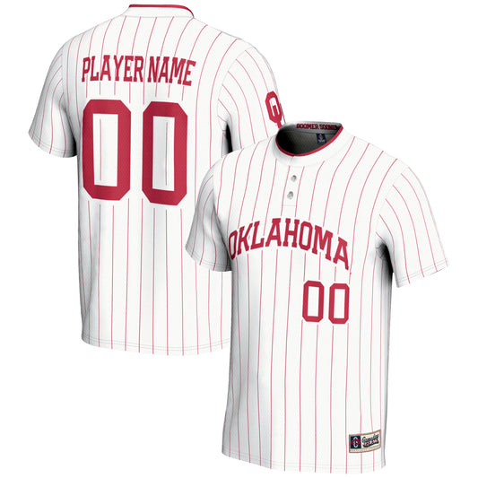 Youth GameDay Greats  White Oklahoma Sooners NIL Pick-A-Player Lightweight Softball Jersey