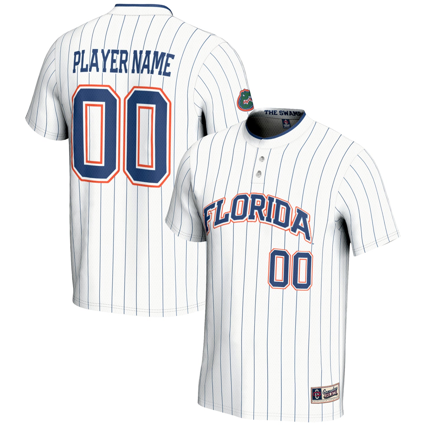 Youth GameDay Greats  White Florida Gators NIL Pick-A-Player Lightweight Softball Jersey