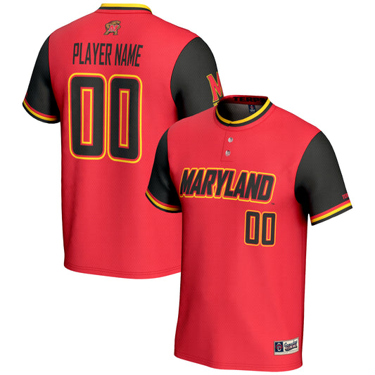 Youth GameDay Greats  Red Maryland Terrapins NIL Pick-A-Player Lightweight Softball Jersey