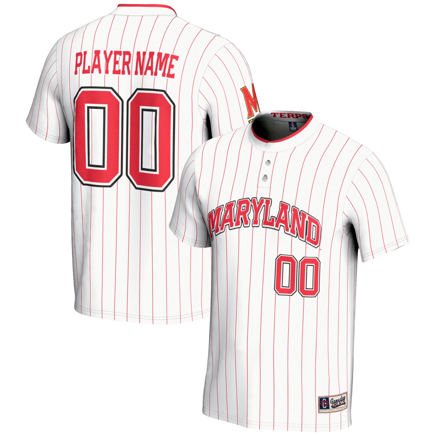 Unisex GameDay Greats  White Maryland Terrapins NIL Pick-A-Player Lightweight Softball Jersey