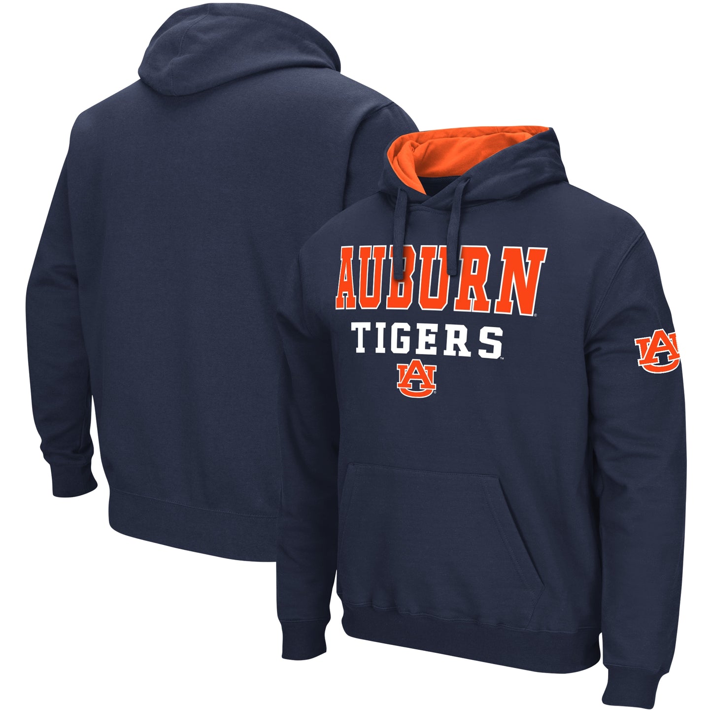 Men's Colosseum Navy Auburn Tigers Sunrise Pullover Hoodie