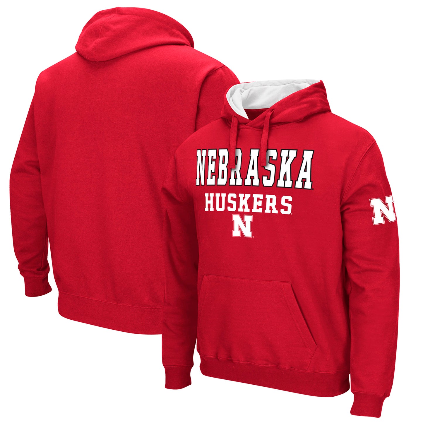 Men's Colosseum Scarlet Nebraska Huskers Sunrise Pullover Hoodie