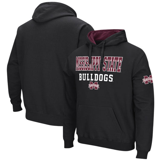 Men's Colosseum Black Mississippi State Bulldogs Sunrise Pullover Hoodie