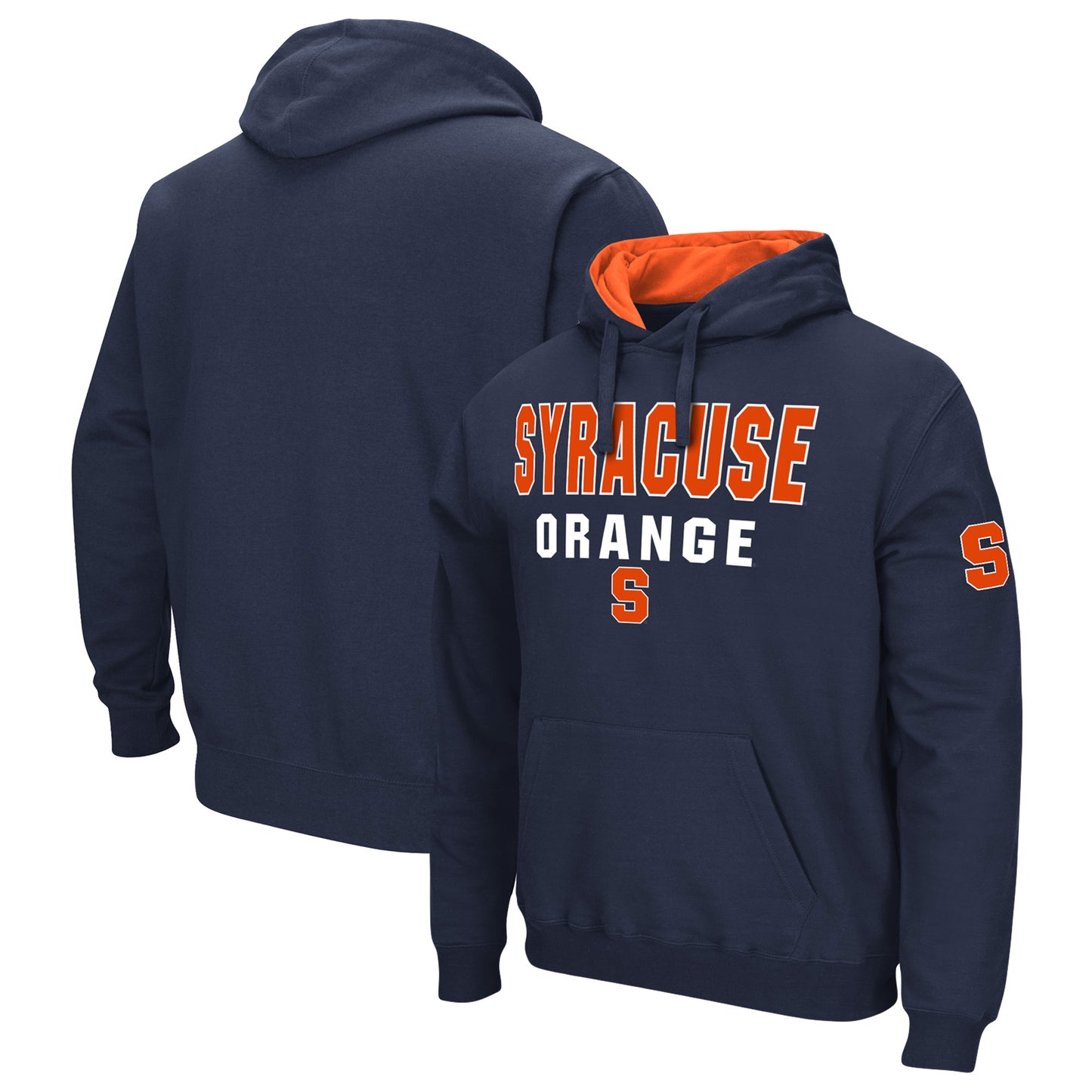 Men's Colosseum Navy Syracuse Orange Sunrise Pullover Hoodie