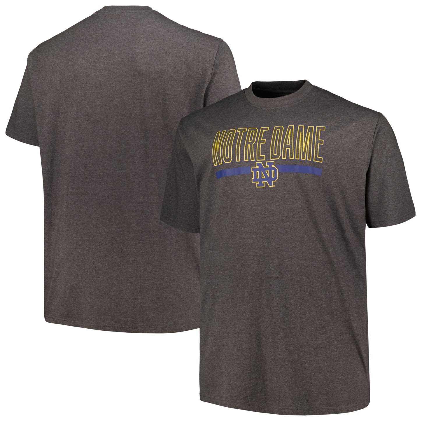 Men's Profile Heather Charcoal Notre Dame Fighting Irish Big & Tall Team T-Shirt