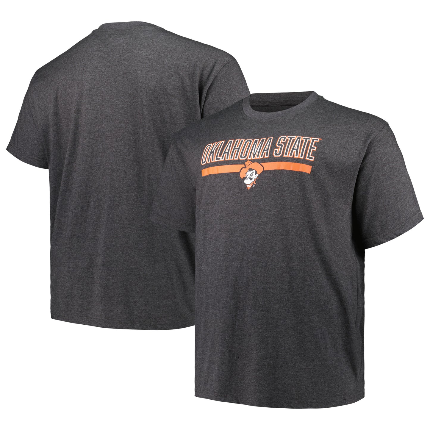 Men's Profile Heather Charcoal Oklahoma State Cowboys Big & Tall Team T-Shirt