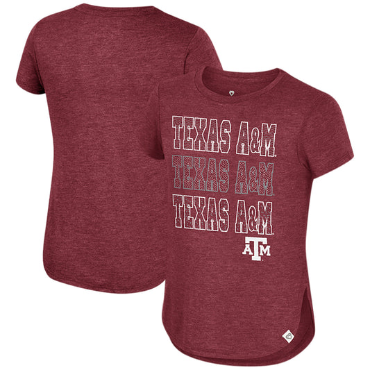 Girls Youth Colosseum Maroon Texas A&M Aggies Hathaway T-Shirt