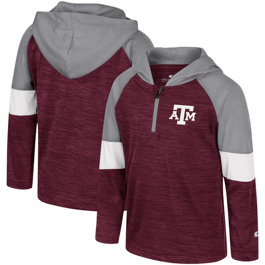 Toddler Colosseum Maroon Texas A&M Aggies Creative Control Raglan Quarter-Zip Hoodie