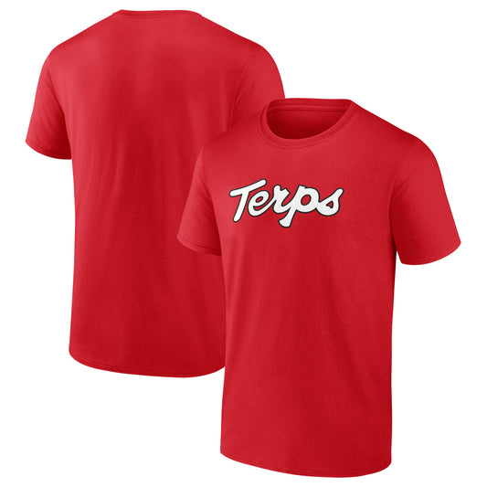 Men's  Red Maryland Terrapins Script T-Shirt