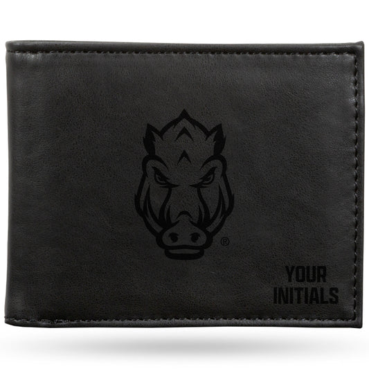 Black Arkansas Razorbacks Personalized Billfold Wallet