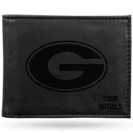 Black Georgia Bulldogs Personalized Billfold Wallet