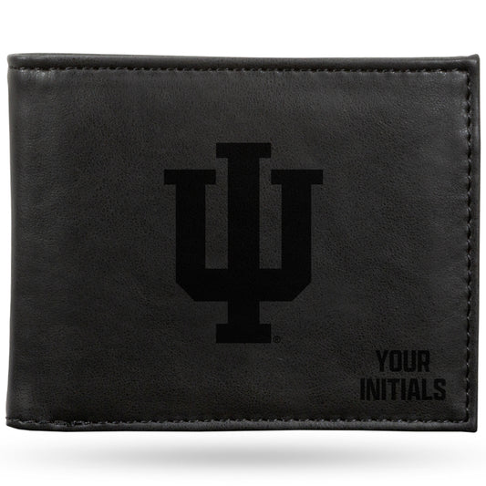 Black Indiana Hoosiers Personalized Billfold Wallet