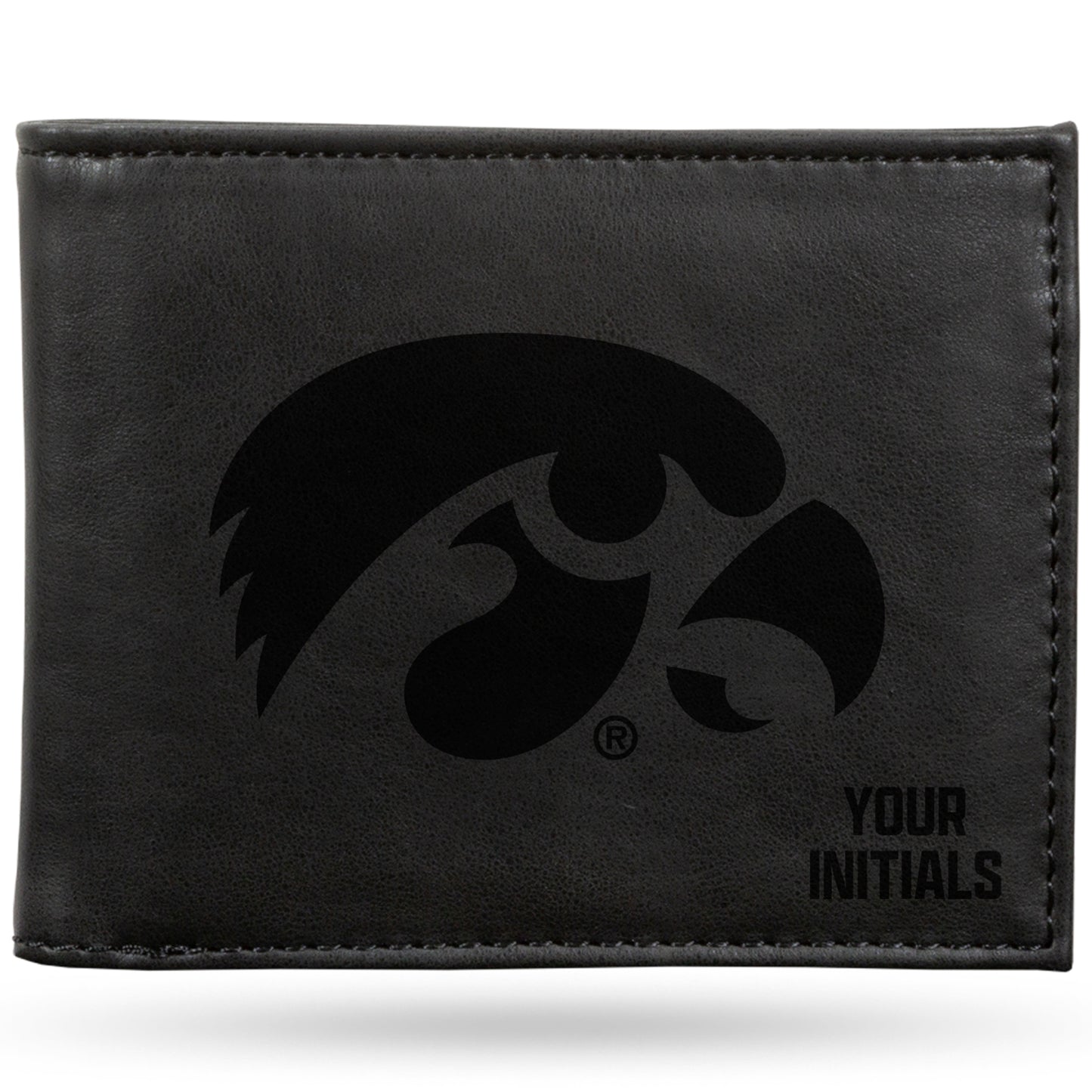 Black Iowa Hawkeyes Personalized Billfold Wallet