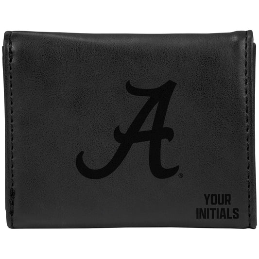 Black Alabama Crimson Tide Personalized Trifold Wallet