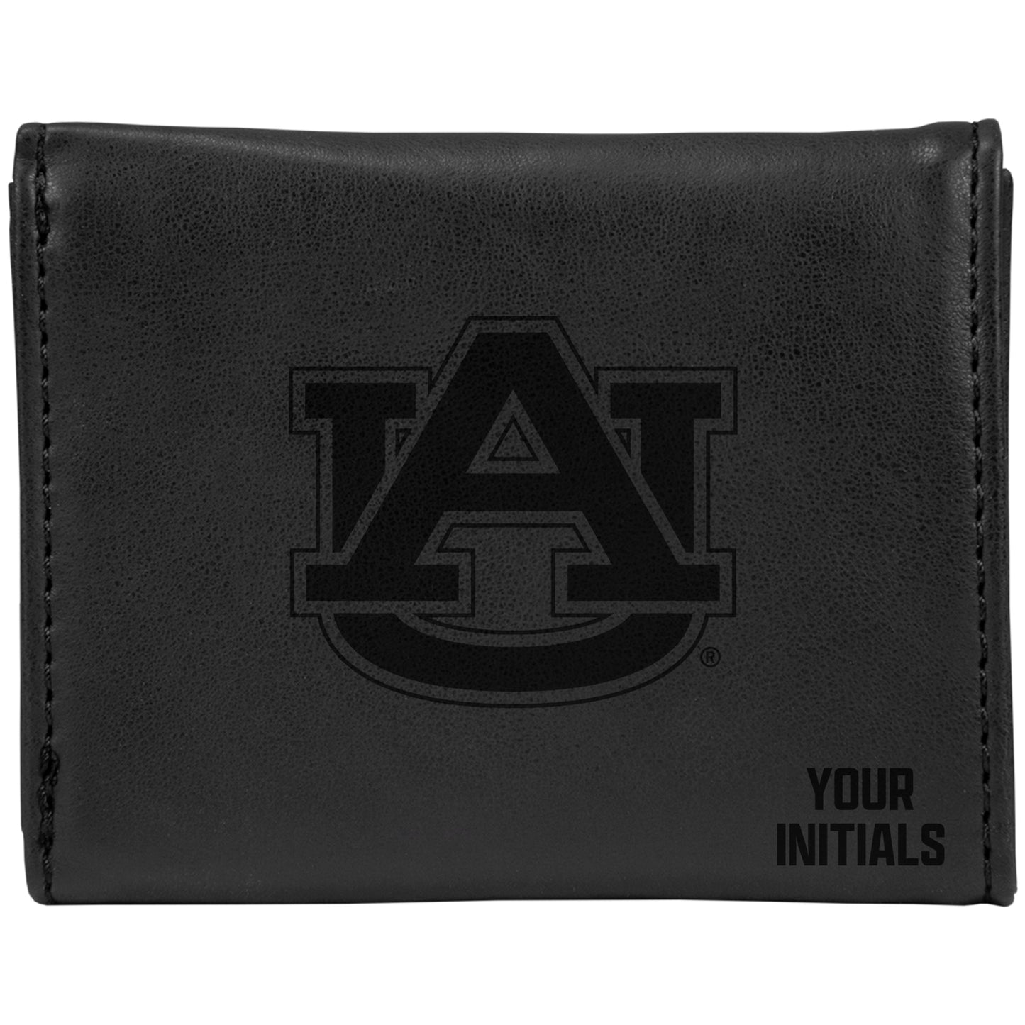 Black Auburn Tigers Personalized Trifold Wallet