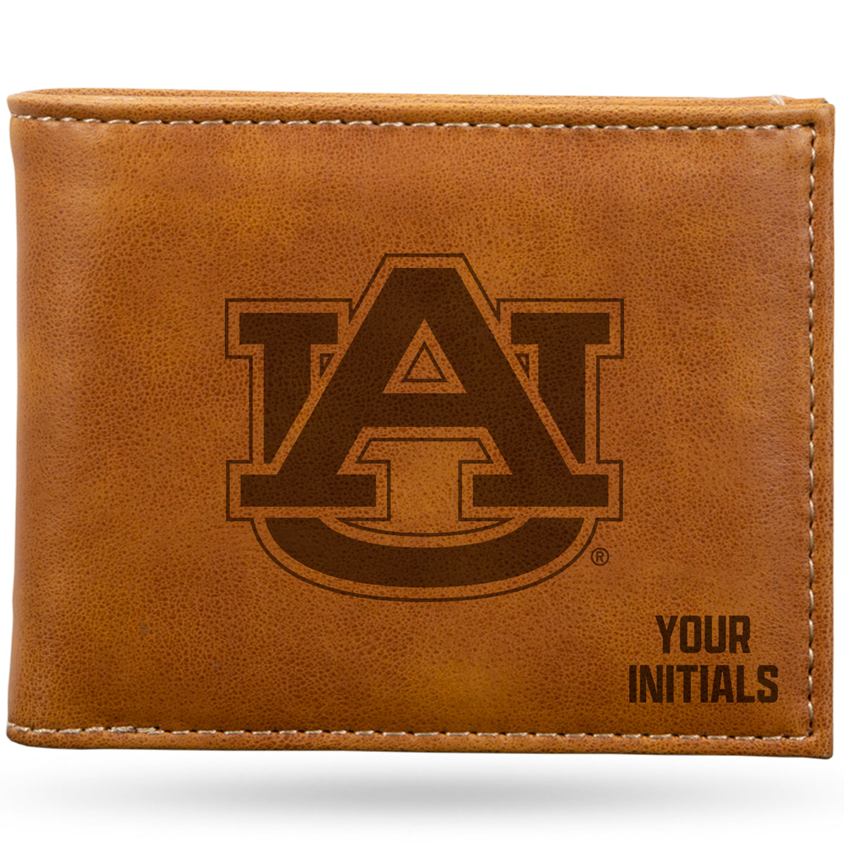 Brown Auburn Tigers Personalized Billfold Wallet