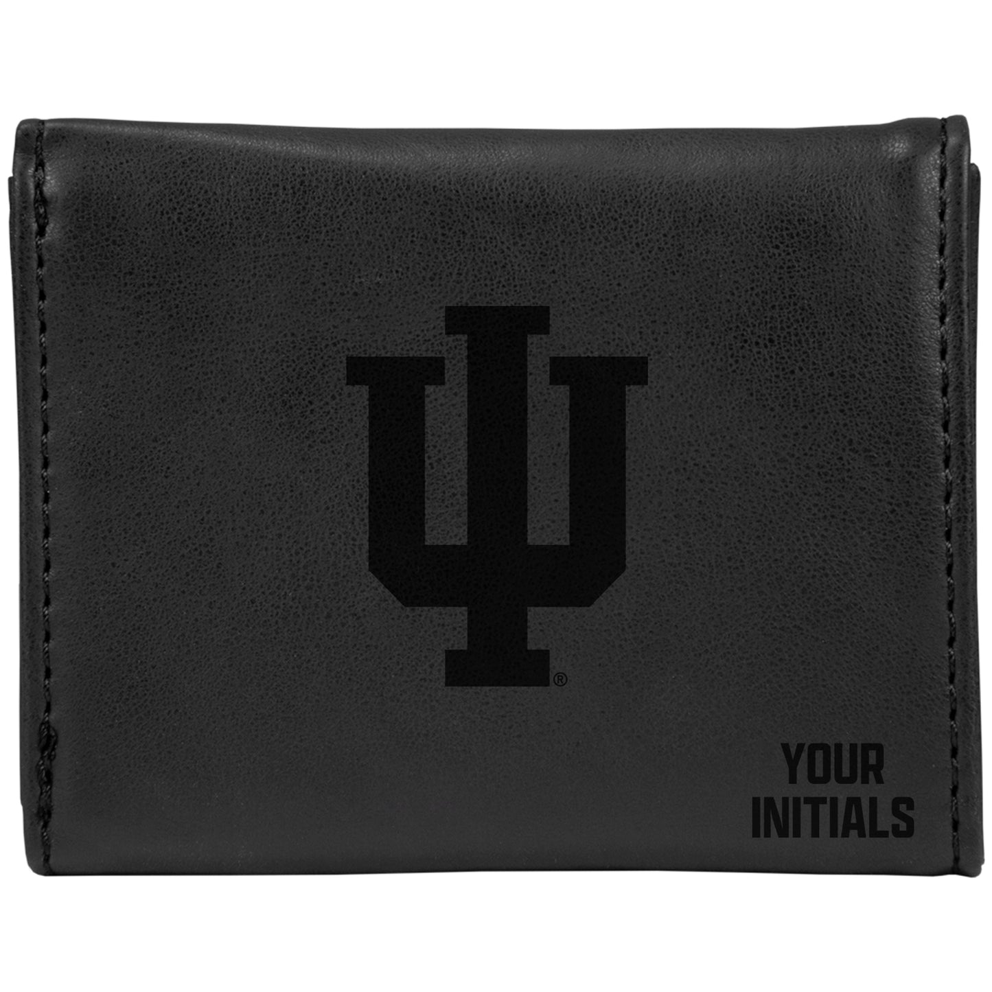 Black Indiana Hoosiers Personalized Trifold Wallet