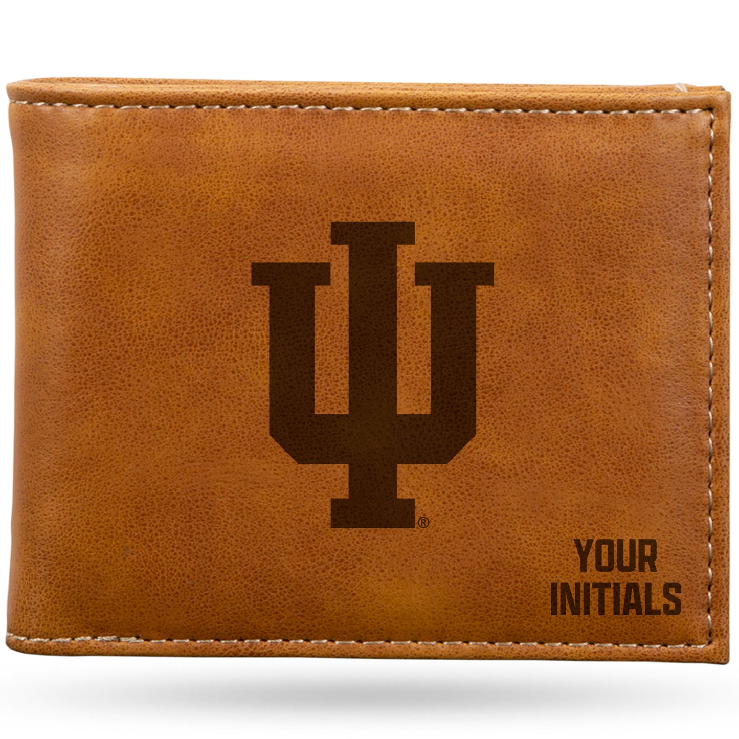 Brown Indiana Hoosiers Personalized Billfold Wallet