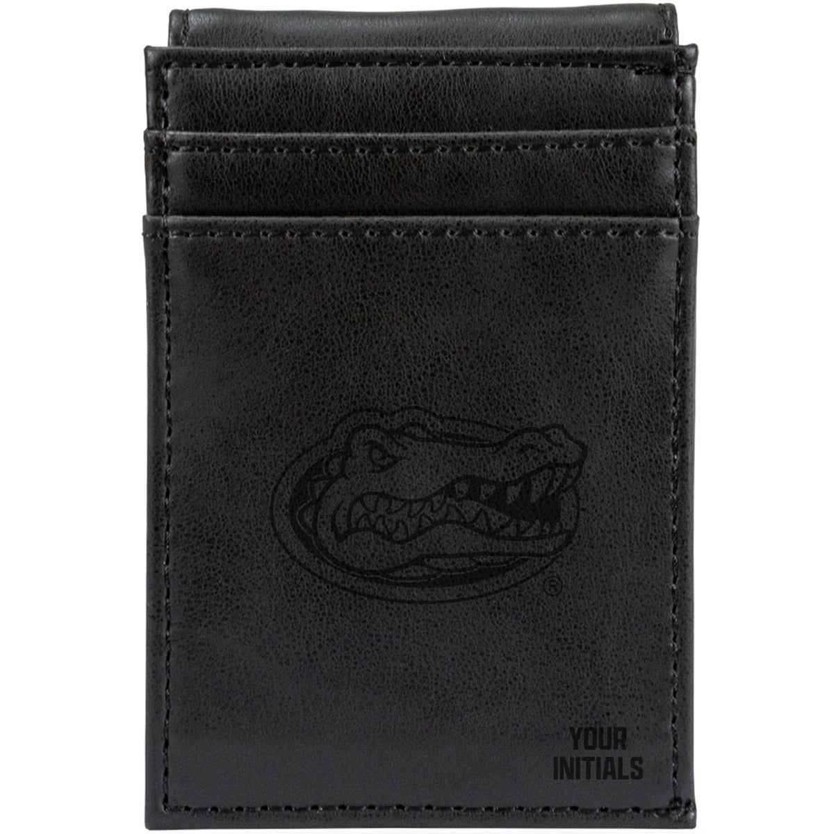 Black Florida Gators Personalized Front Pocket Wallet