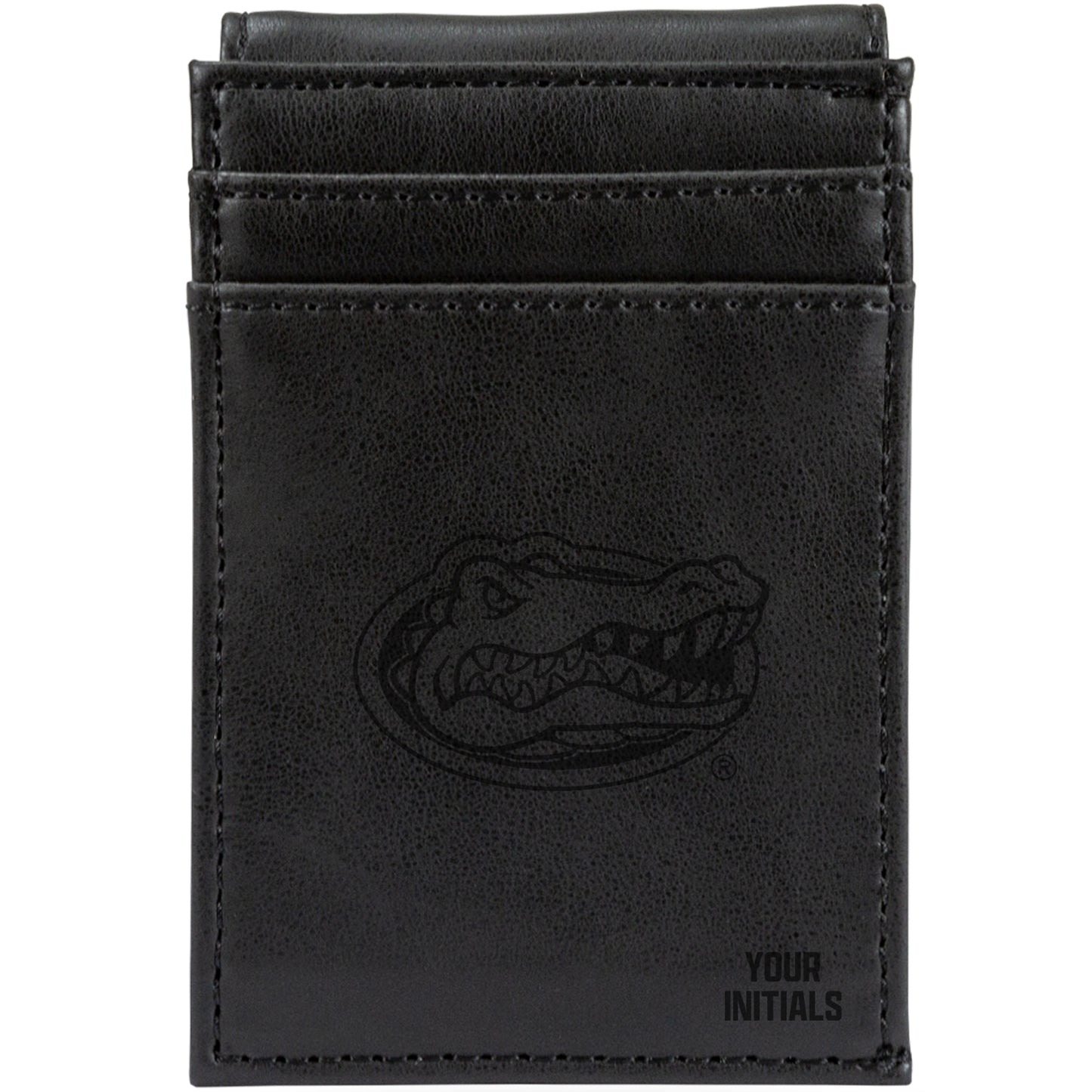 Black Florida Gators Personalized Front Pocket Wallet