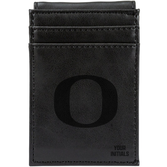 Black Oregon Ducks Personalized Front Pocket Wallet