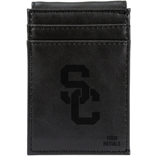 Black USC Trojans Personalized Front Pocket Wallet