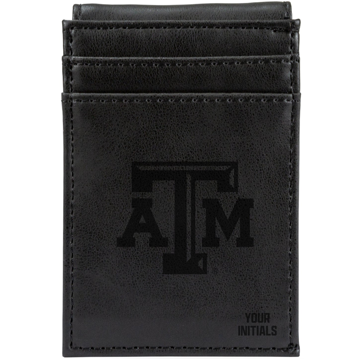 Black Texas A&M Aggies Personalized Front Pocket Wallet