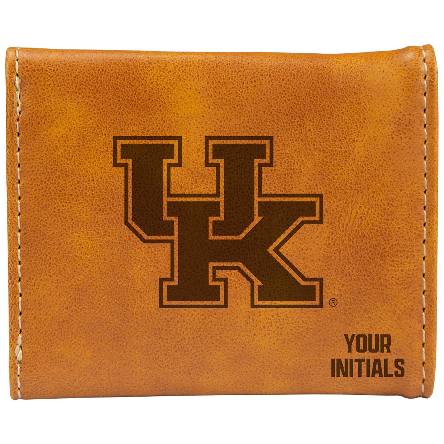 Brown Kentucky Wildcats Personalized Trifold Wallet