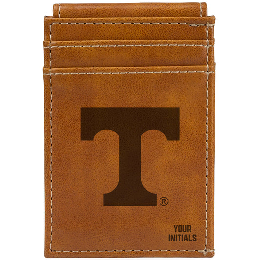 Brown Tennessee Volunteers Personalized Front Pocket Wallet