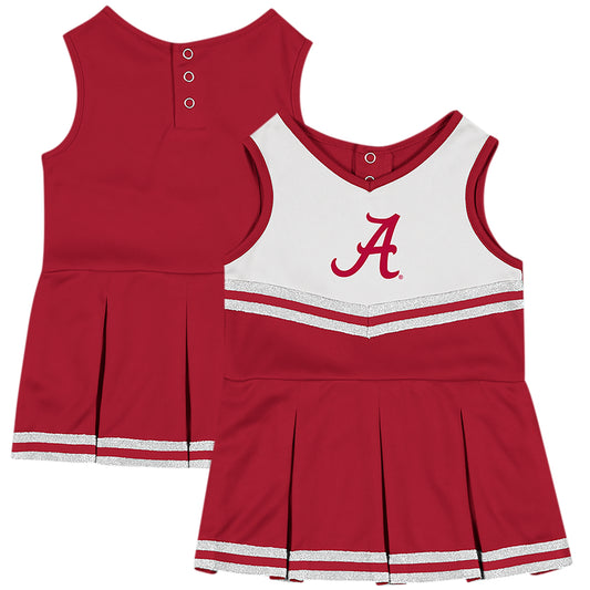 Girls Infant Colosseum Crimson Alabama Crimson Tide Time For Recess Cheer Dress