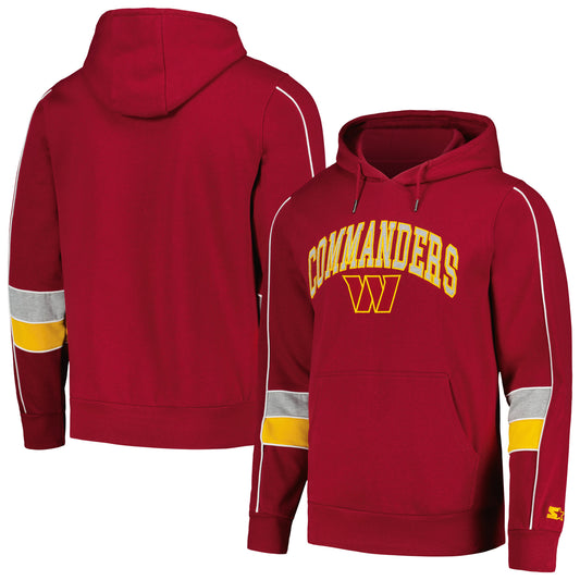 Men's Starter Burgundy Washington Commanders Captain Pullover Hoodie