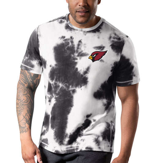 Men's MSX by Michael Strahan Black Arizona Cardinals Freestyle Tie-Dye T-Shirt