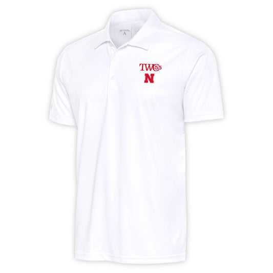 Men's Antigua  White Nebraska Huskers TWO55 Big & Tall Tribute Polo