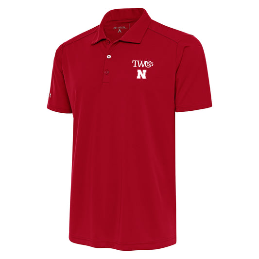 Men's Antigua  Scarlet Nebraska Huskers TWO55 Big & Tall Tribute Polo