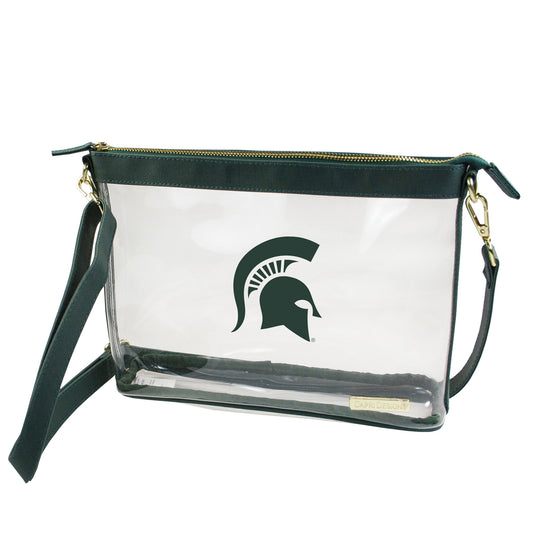 Michigan State Spartans Clear Large Crossbody Bag