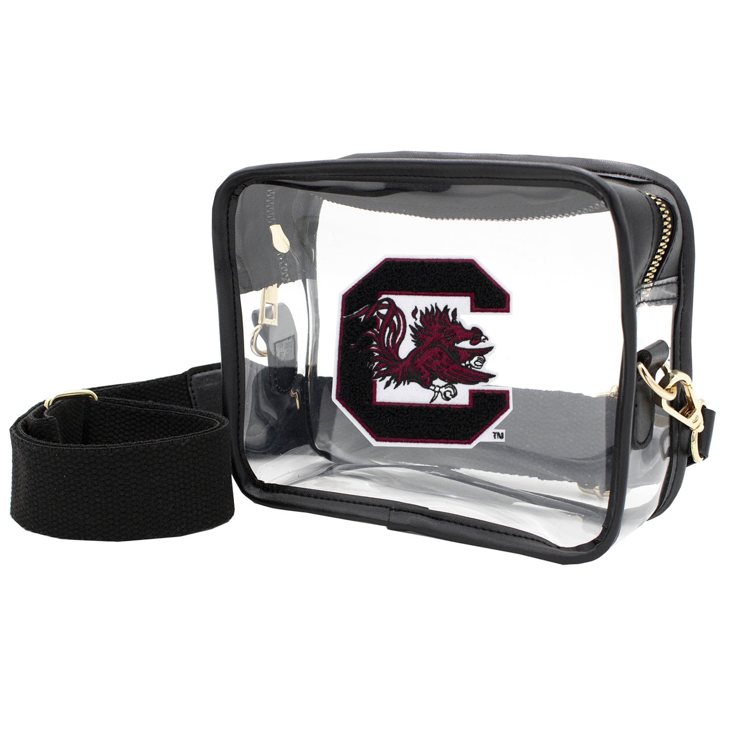 South Carolina Gamecocks Clear Varsity Patch Camera Crossbody Bag