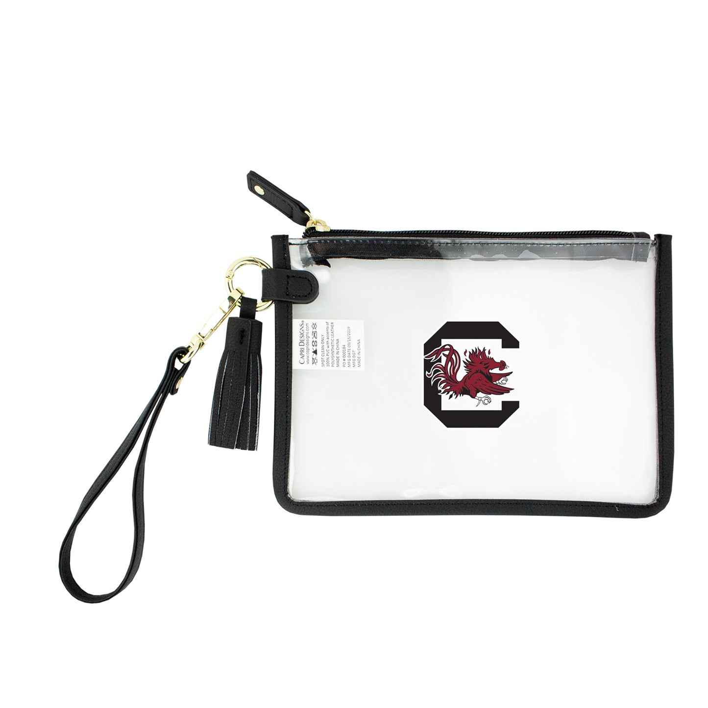 South Carolina Gamecocks Clear Wristlet