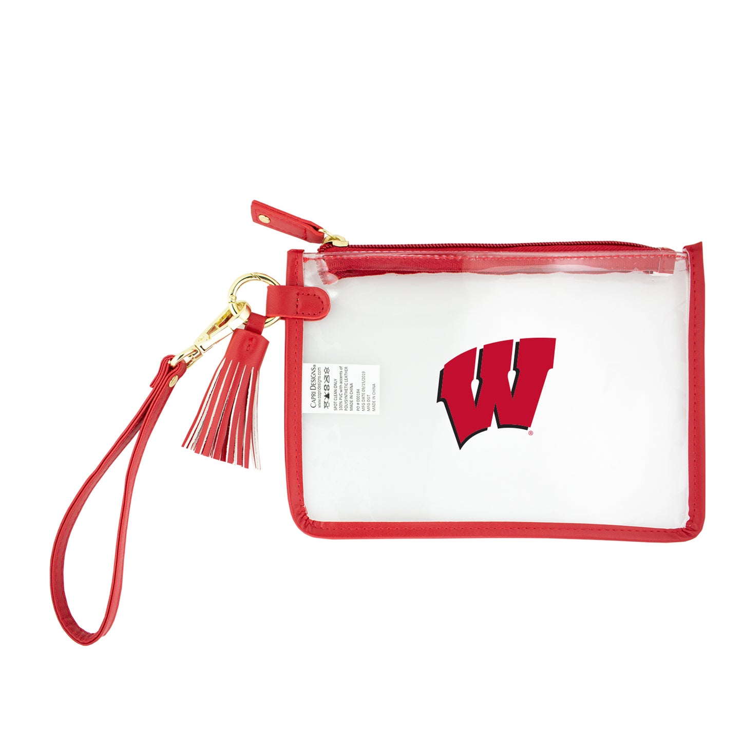 Wisconsin Badgers Clear Wristlet