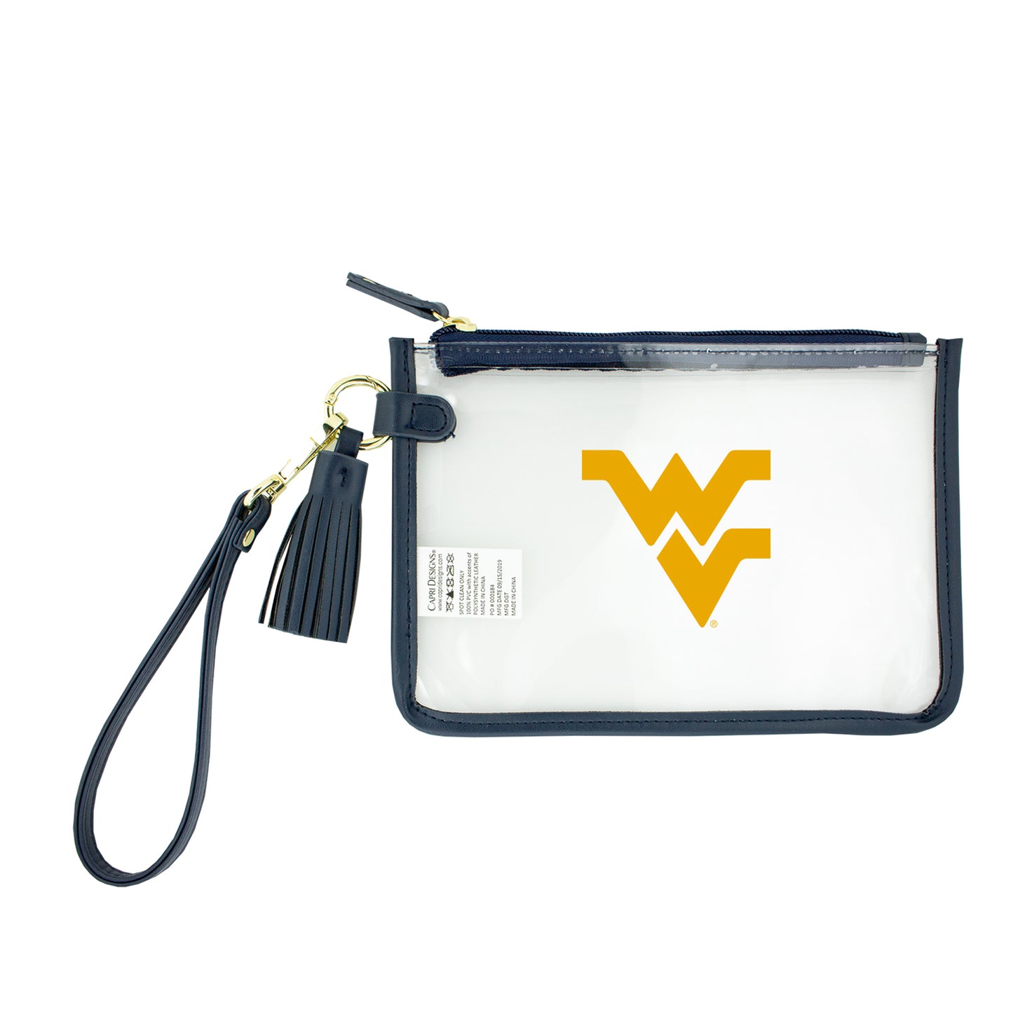 West Virginia Mountaineers Clear Wristlet