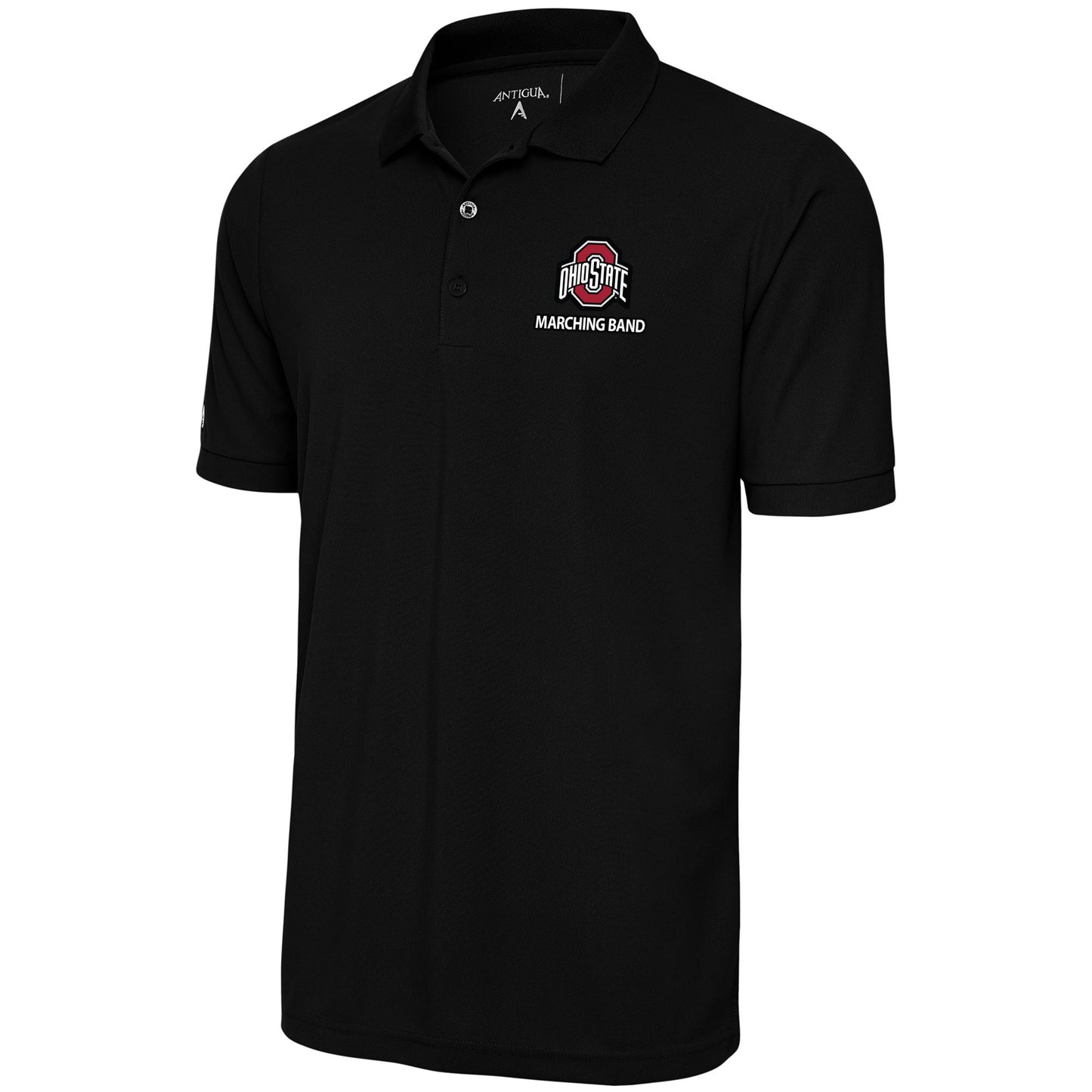 Men's Antigua  Black Ohio State Buckeyes Marching Band Big & Tall Legacy Pique Polo