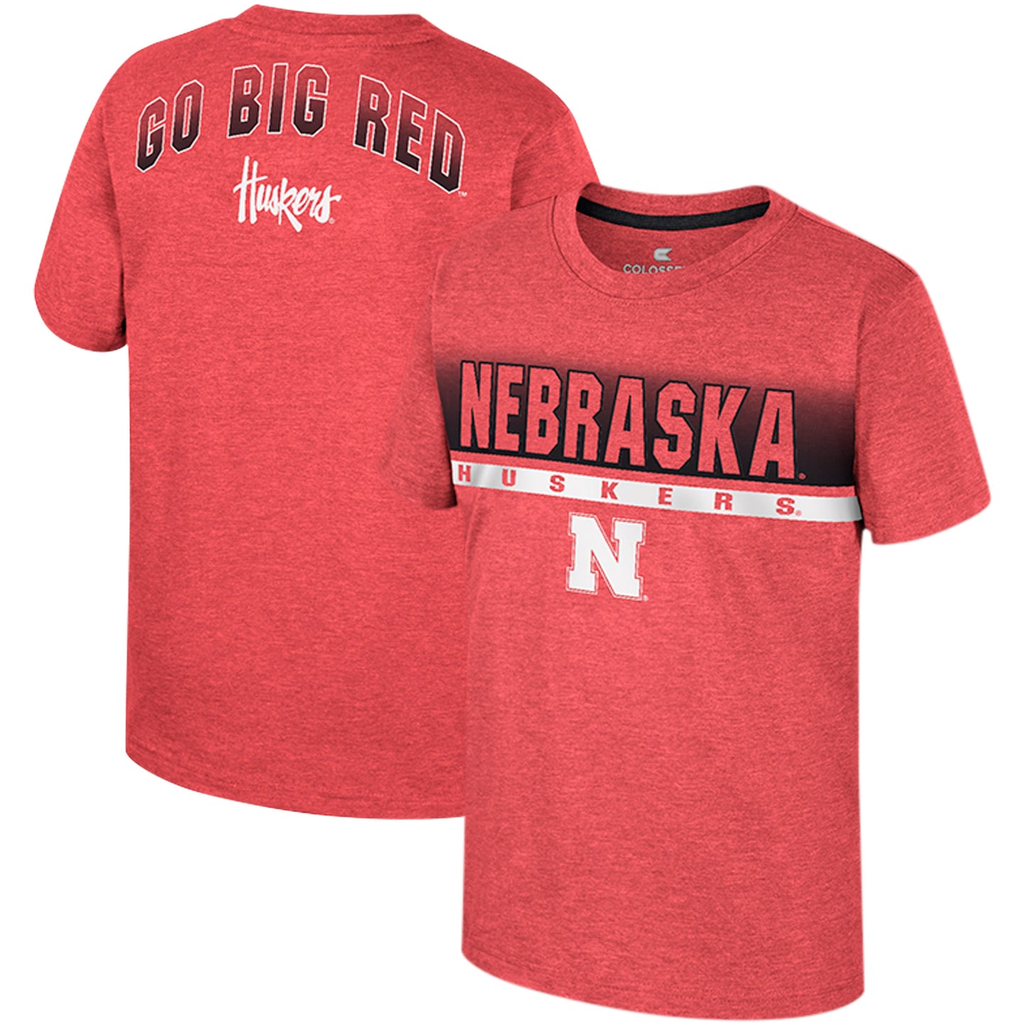 Youth Colosseum Scarlet Nebraska Huskers Finn T-Shirt