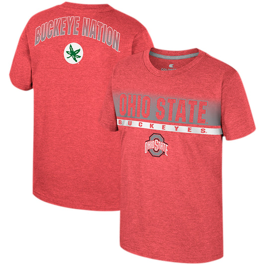 Youth Colosseum Scarlet Ohio State Buckeyes Finn T-Shirt